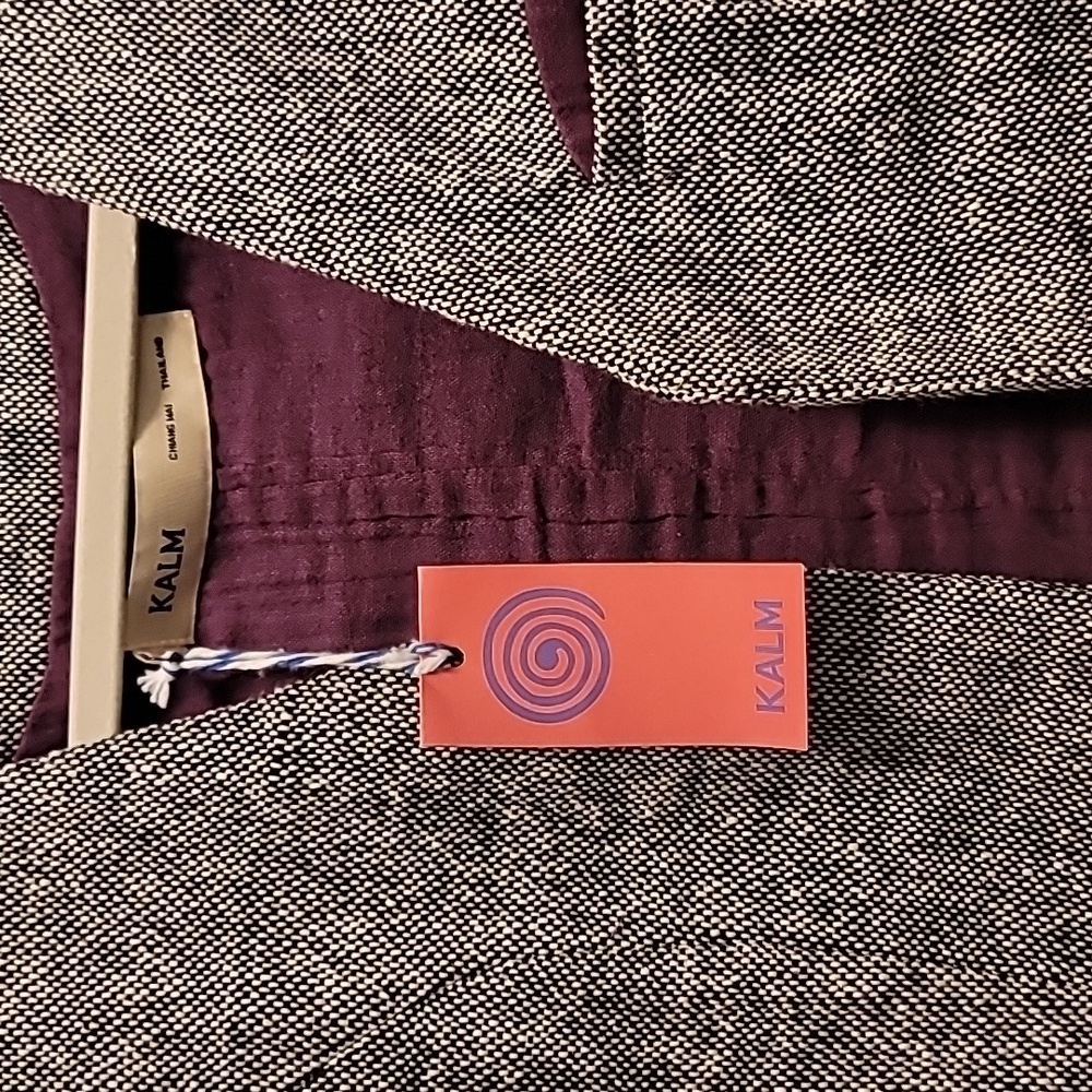 KALM Tweed Vest with Plum Lining & Sun Patch Size Medium - Picture 3 of 8